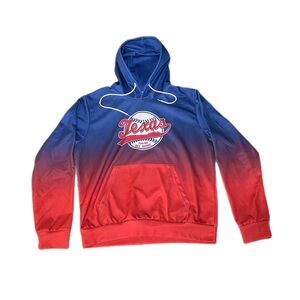 Texas Gradient Blue and Red Hoodie